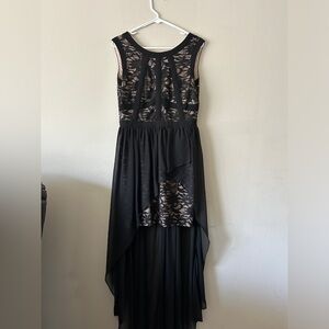 Morgan and Co Black High-Low dress